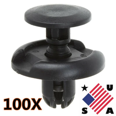 100Pcs Fender Splash Shield Clip Nylon Push Type Retainer For Toyota Prius RAV4 - Image 1 of 3