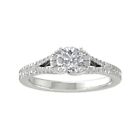 1Ct Diamond Engagment Ring Sz 7 For Women 14K White Gold Color Ij Clarity I2i3
