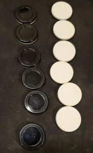 Lot of 12 Othello Game Pcs. Replacement Black White Disk Chip Token Crafts 1986