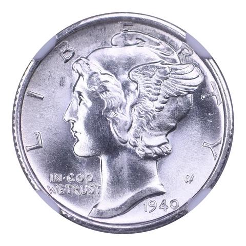 1940-S Mercury Dime NGC MS66FB CAC Cover