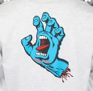 NEW Santa Cruz Screaming Hand Chest LS T-Shirt XL White SKATE Tee - Picture 1 of 4