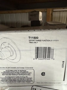 Delta Grifo Kit de 3 Ajustes Manija de Ducha Desviador Trim, Cromo T11800 - Imagen 1 de 2