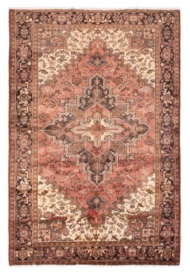 6'4" x 9'7" Traditional Vintage Hand Knotted Oriental Carpet Wool Area Rug - Image 1 of 4