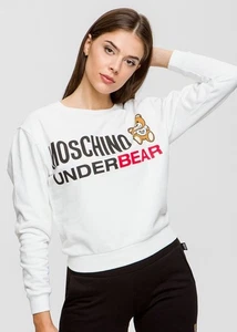 Moschino Underbear Damen Sweatshirt Weiß Big Print Casual Style Größe - M - Bild 1 von 7