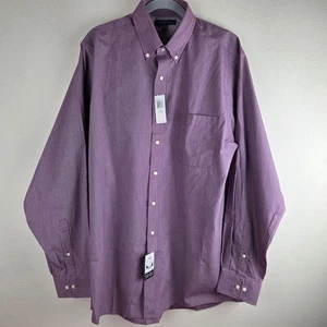 Tommy Hilfiger Button Down Hemd 17 36-37 Tall rot blau kariert 100% Baumwolle - Bild 1 von 13