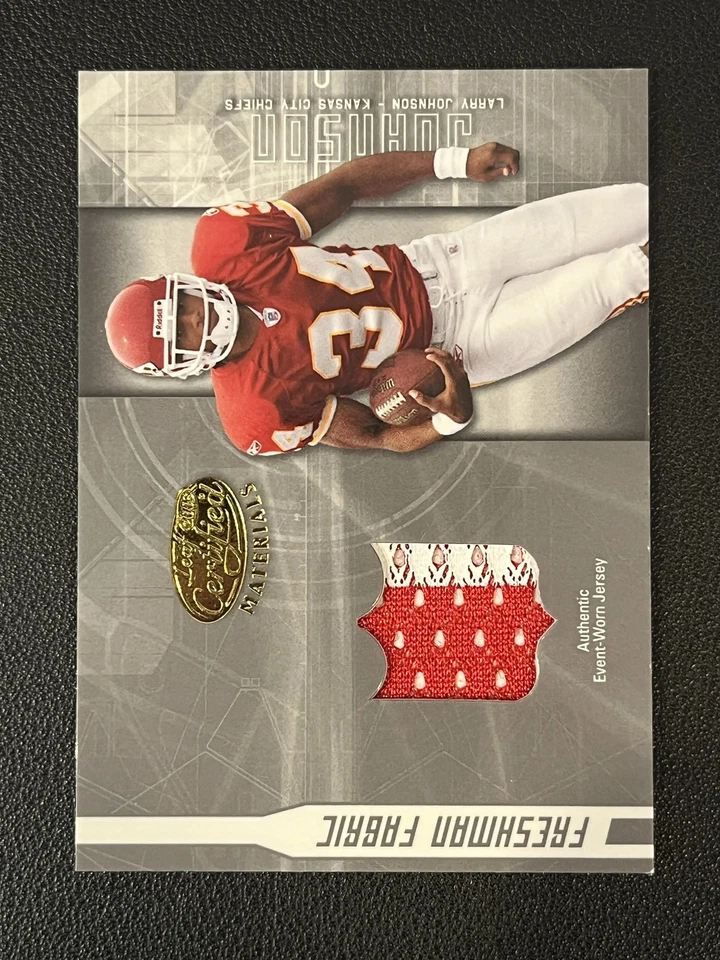 Larry Johnson 2003 Leaf Certified Material Freshman Fabric Rookie /1250 - Image 1 of 1