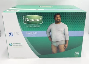 Ropa interior Depend Fit-Flex para hombre máxima absorción XL 80 unidades desechables depende - Imagen 1 de 8