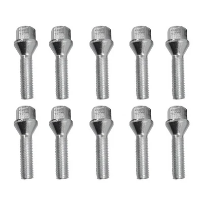 10 Ruedas Tornillo Cónico 60° M14x1,5 47mm Plateado para Alfa Romeo, 159, 159 Q4, 159 S Foto 1 de 4