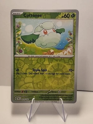 Cottonee 014/162 SV05: Temporal Forces Reverse Holo Pokémon TCG NM  - Image 1 of 2