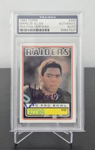 1983 Topps Marcus Allen RC Rookie Auto PSA/DNA certified Authentic Auto - Picture 1 of 2
