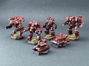 Battletech Catalyst Reinforced Command Lance, lackiert, Red Candy Coat - Bild 1 von 19