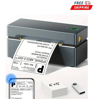 Polono PL80E Wireless Thermal Label Printer with Bluetooth USB - Image 1 of 4