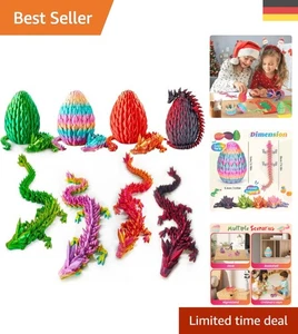 4er Set Miniatur 3D Drachen im Ei – Kreatives Spielzeug für Kinder ab 5 Jahren - Bild 1 von 8