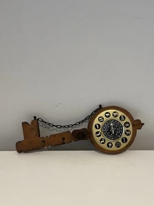 Vintage Holz Thermometer mit Horoskop Sternzeichen Gesicht 6" Wandbehang Schlüsselhalter selten - Bild 1 von 9