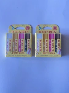 Paquete de fiesta Burt's Bees bálsamo labial pastel de cumpleaños gofre cono fresa pastel corto x2 - Imagen 1 de 2