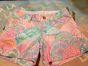 LILLY PULLITZER THE CALLAHAN WOMEN'S MULTICOLOR CHINO SHORTS SIZE 00 - Picture 1 of 9