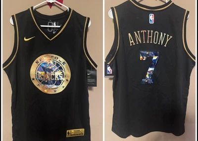 Carmelo Anthony New York Knicks Golden Edition Iridescent NBA Jersey Large 50 - Image 1 of 4