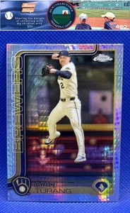 Brice Turang 2025 Topps Chrome Prism #109 Milwaukee Brewers - Picture 1 of 2