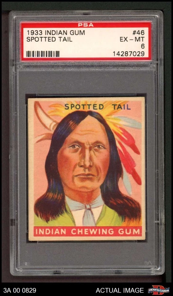1933 Goudey Indian Gum #46 Spotted Tail  PSA 6 - EX/MT - Image 1 of 1