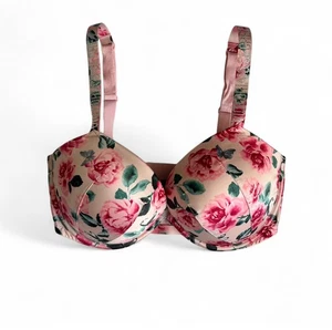 Victoria's Secret 34DDD sehr sexy Glanz Träger Push Up BH gepolstert Strass - Bild 1 von 6