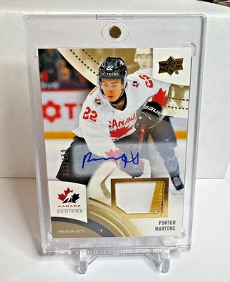 Porter Martone Premium Patch Auto 111/150 2025-26 Upper Deck Team Canada Juniors - Image 1 of 2
