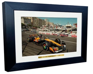 Signed Oscar Piastri Monaco Formula 1 McLaren Autograph Photo Picture Frame F1 3 - Picture 1 of 2