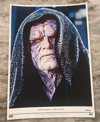 Topps Star Wars Living Set 10x14 Bellas Artes Impresión Emperador Palpatine #93/100 Foto 1 de 2