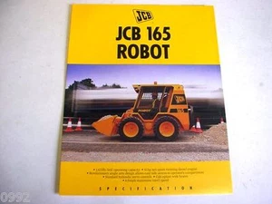 JCB 165 Robot Skid Steer Loader 6 Pages, 1995 Brochure - Picture 1 of 1