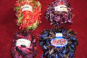Crystal Palace Yarns Punk Splash and 1 Boa Yarn lot of 4 - Picture 1 of 4