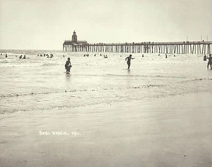 "Impresión fotográfica centelleante SEAL BEACH Joy Zone PIER 1609 11"" x 14" - Imagen 1 de 1