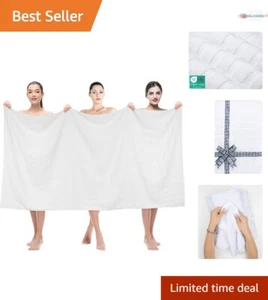 Oversized Bath Towel 100% Cotton 35x70 Soft Super Absorbent for Beach Bath - Picture 1 of 12