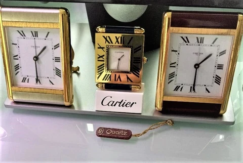 *** Cartier Tank Alarm Clock Just service  *** Cover