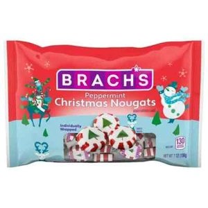 Brachs Peppermint Christmas Nougats Individually Wrapped - Picture 1 of 8