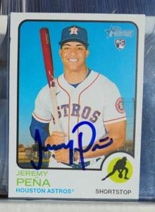 Jeremy Pena Signed 2022 Topps Heritage RC #629 IN-PERSON Autograph Card WS MVP🔥 - Picture 1 of 1