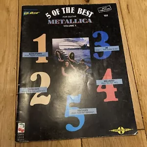 METALLICA 5 OF THE BEST GUITAR TAB + LYRICS BOOK AUTHORISED EDITION Vol 1 & 2 - Picture 1 of 6