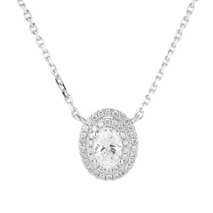 0.568 CTW 14K White Gold Lab Grown Diamond Necklace Pendant MZ9408 - Picture 1 of 9