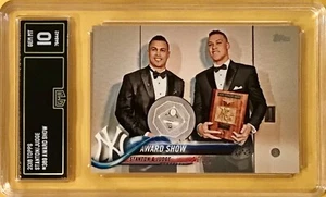 2018 TOPPS - AWARD SHOW #389 - AARON JUDGE / STANTON - GMA 10 - GEM MINT - Picture 1 of 1