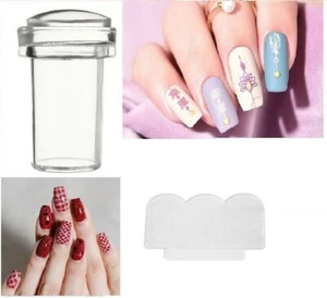 Raspador estampador de silicona con cabeza de gelatina transparente para arte en uñas transferencia de estampado transparente - Imagen 1 de 7