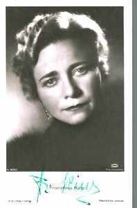 Franziska Kinz Original Signature On Ross Card No. 7631 E