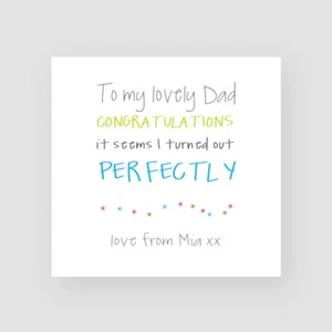 Personalizada Hecha a Mano Divertida Tarjeta del Día del Padre Papá Paso Papá Padre Suegro - Imagen 1 de 6