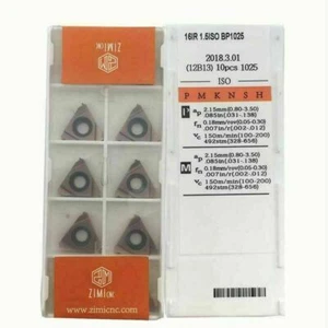 10PCS 16IR 1.5ISO BP1025 Carbide inserts Threaded blade for stainless steel NEW~ - Foto 1 di 6