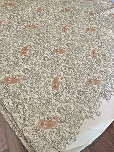 Intricate embroidered silk sari dress upholstry fabric beautiful luxury paisley - Picture 1 of 6