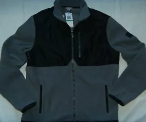 New Mens Calvin Klein Jeans Full Zip Grey/Black Fleece/Soft Shell Jacket Size S - Picture 1 of 1