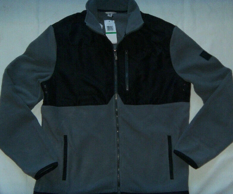 New Mens Calvin Klein Jeans Full Zip Grey/Black Fleece/Soft Shell Jacket Size S - Image 1 of 1
