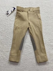 ROYAL HIGHNESS TAN RIDING BREECH PATCH PANTS Size 8 - Measure 23 X 16.5 - Picture 1 of 9
