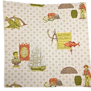 Vintage Wallpaper Sample Sheet 70s Retro Maritime Ships Craft Supply Dollhouse - Picture 1 of 10