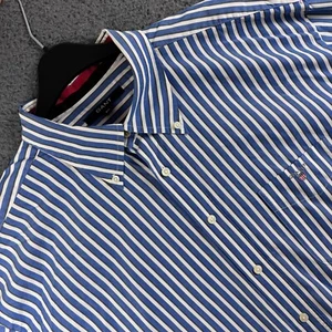 Gant Shirt Mens XXL 2XL Blue Striped Long Sleeve Button Up Smart Wedding Office - Picture 1 of 8