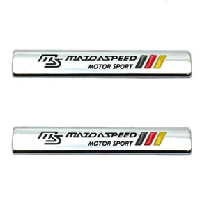 2x MS MAZDASPEED MOTOR SPORT Fender Side Emblem Badge Decal for CX-5 MX-5 Miata - Foto 1 di 4