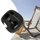 Outdoor Lounge Chair Cup Holder Black Portable PP Material for Beach