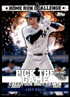 2022 Topps Home Run Challenge Code Cards Joey Gallo New York Yankees #HRC-21 - Image 1 of 2